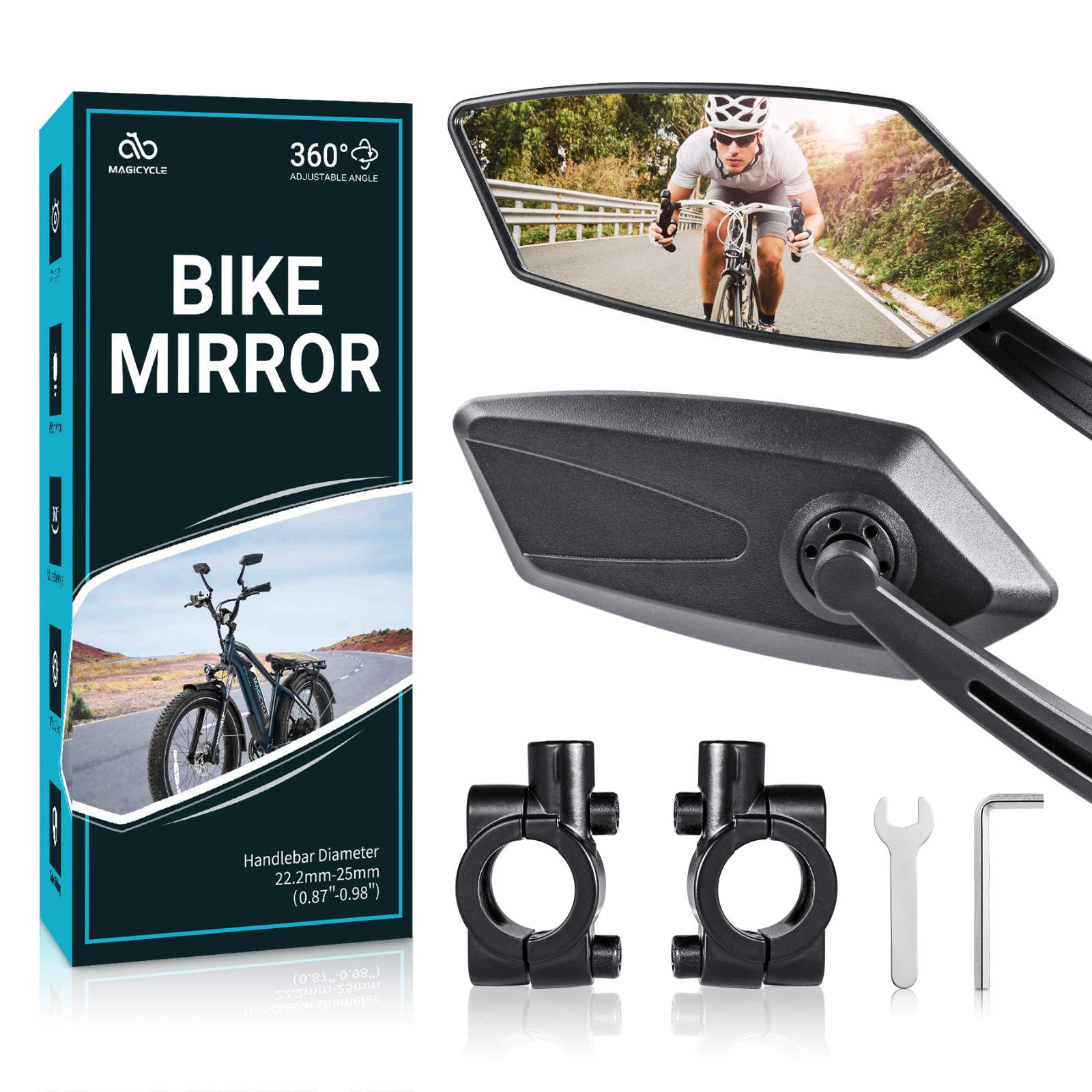 Flexible Rearview Mirrors 360°  Road Bicycle Handlebar Plug Rearview Mirror Z 