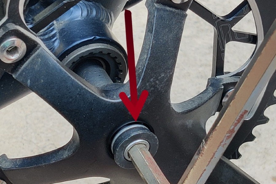 remove the center bolt with an Allen wrench.