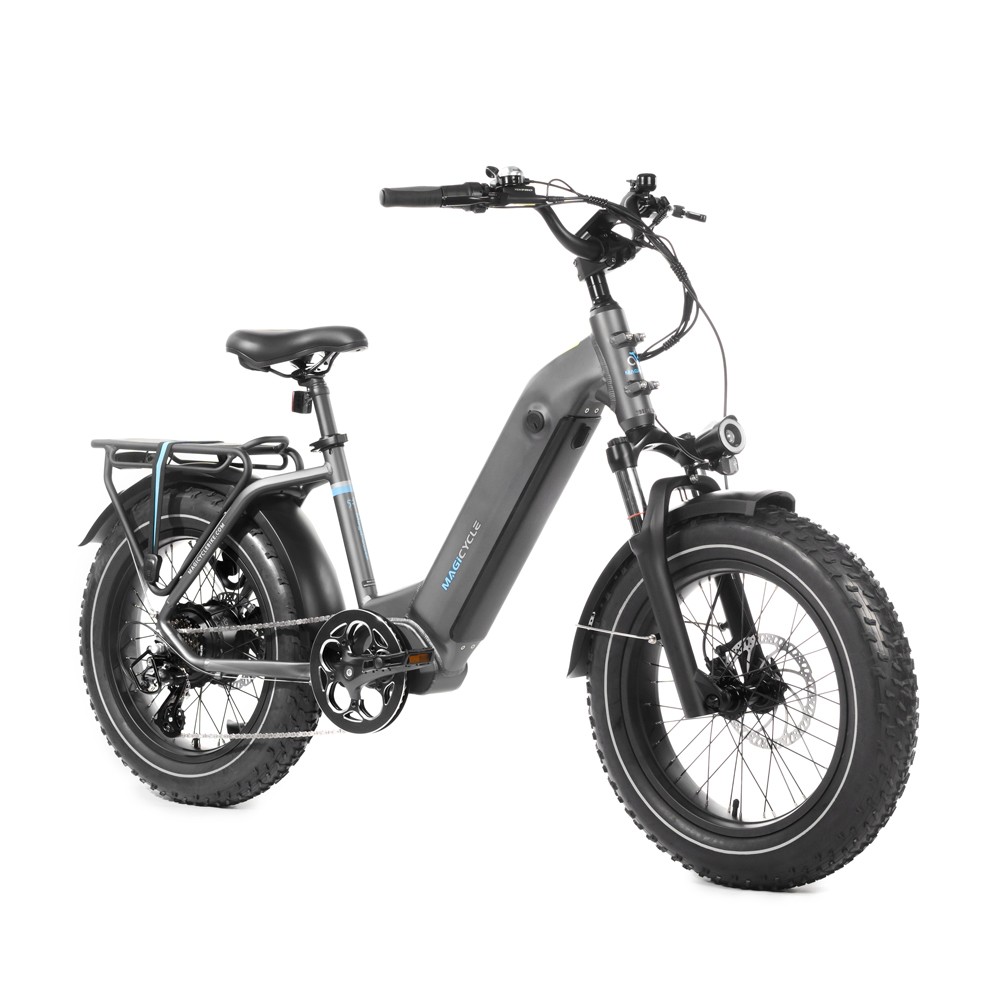 Limited Combo Sale - Magicycle Ocelot Pro Long Range Step-Thru Fat Tire Electric Bike Space Gray with Second 52V 20Ah Battery