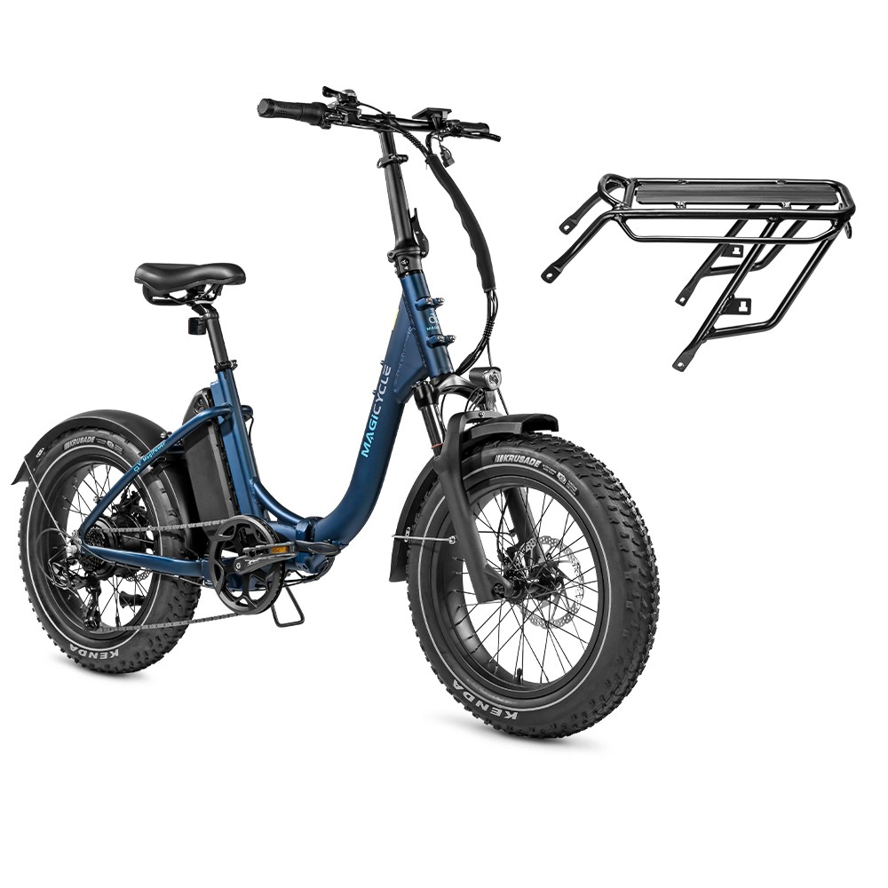 Limited Combo Sale - MAGICYCLE Jaguarundi E-Bike - Midnight Blue with Rear Rack