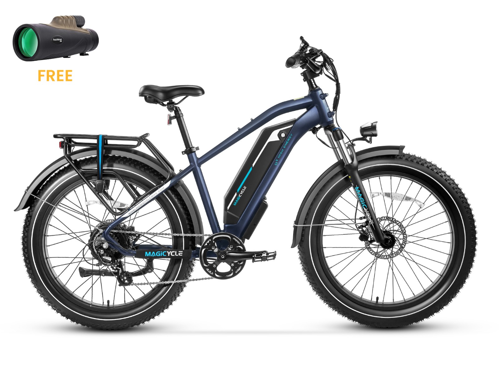 MAGICYCLE 52V 15 Ah Cruiser All Terrain Fat Tire Electric Bike Midnight Blue - Canada Only