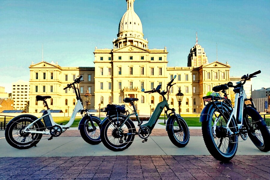 A variety of ebikes